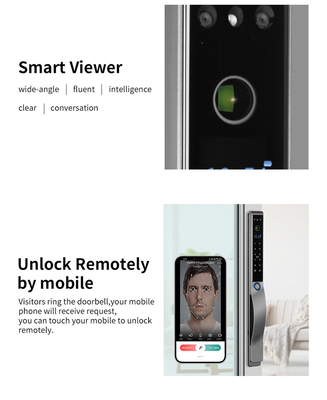 Glomarket Outdoor Electric Keyless 3D Face Recognition Tuya Digital Password Card Door Lock Waterproof Fingerprint Smart Lock