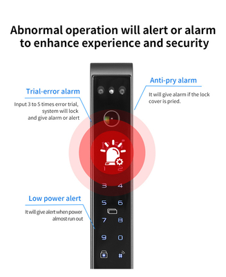 Glomarket Outdoor Electric Keyless 3D Face Recognition Tuya Digital Password Card Door Lock Waterproof Fingerprint Smart Lock