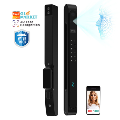 Glomarket Outdoor Waterproof Ip68 Digital Electronic Tuya Smart Locks Fingerprint Aluminum Steel Sliding Glass Door Lock