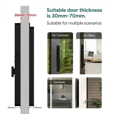 Glomarket Outdoor Waterproof Ip68 Digital Electronic Tuya Smart Locks Fingerprint Aluminum Steel Sliding Glass Door Lock
