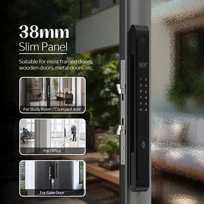 Glomarket Outdoor Waterproof Ip68 Digital Electronic Tuya Smart Locks Fingerprint Aluminum Steel Sliding Glass Door Lock