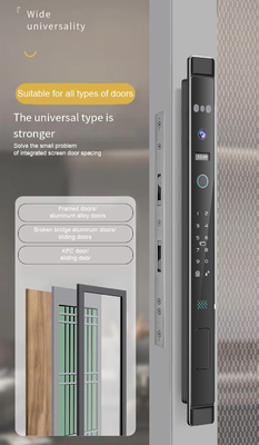 Glomarket 3D Face Recognition Tuya Wifi Aluminum Sliding Door Lock Waterproof Fingerprint Smart Digital Lock Glass Door Lock