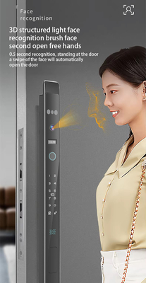 Glomarket Automatic 3d Face Smart Lock With Camera Security Biometric Fingerprint Sliding Door Tuya Smart Door Lock