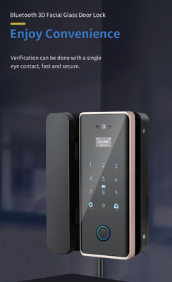 Glomarket Wifi Tuya App Remote Control Smart Fingerprint Glass Door Lock Card Password Face Unlock For Push Sliding Door