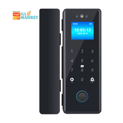 Glomarket Tuya Smart 3d Face Recognition Wifi Glass Door Lock Fingerprint Card Password Electronic Glass Door Lock For Office