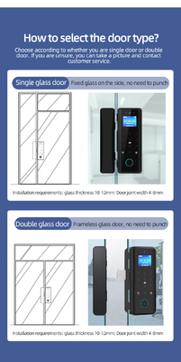 Glomarket Tuya Smart 3d Face Recognition Wifi Glass Door Lock Fingerprint Card Password Electronic Glass Door Lock For Office