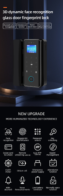 Glomarket Tuya Smart 3d Face Recognition Wifi Glass Door Lock Fingerprint Card Password Electronic Glass Door Lock For Office