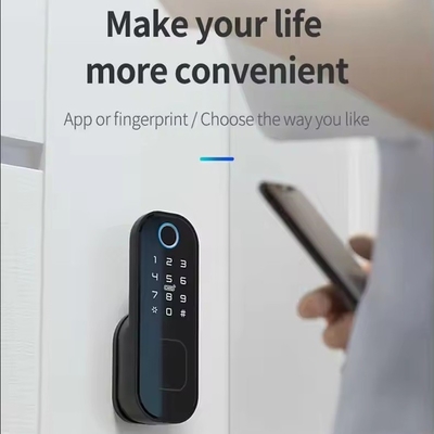 Glomarket Smart Home Waterproof Smart Electric Rim Lock with Tuya APP Control WIFI Outdoor Gate Door Fingerprint Smart Lock