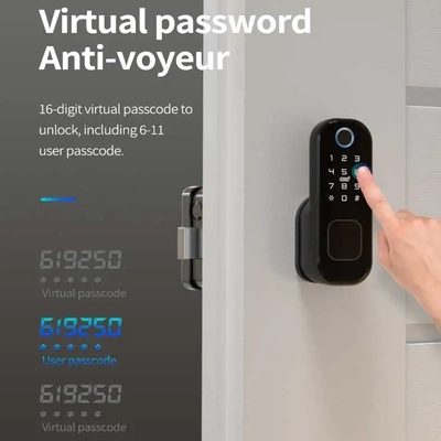 Glomarket Smart Home Waterproof Smart Electric Rim Lock with Tuya APP Control WIFI Outdoor Gate Door Fingerprint Smart Lock