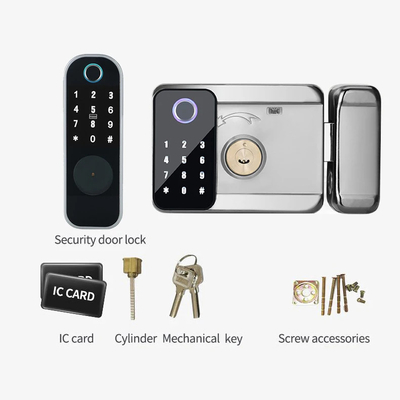 Glomarket Apartment Tuya Smart Door Lock Anti Theft Digital Password Ttlock App Control Gate Double Smart Rim Fingerprint Lock