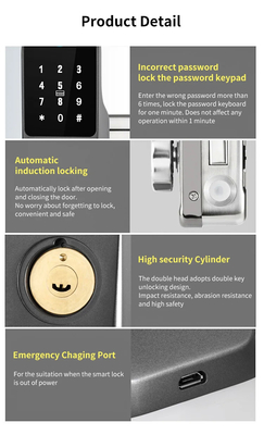Glomarket Tuya Waterproof Digital TTLock Remote Unlock Double-sided Fingerprint Smart Lock