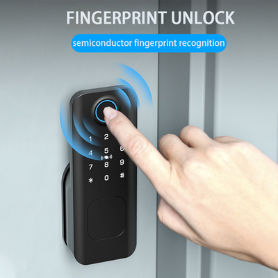 Glomarket Outdoor Security Intelligent Digital Key Fingerprint Password Smart Rim Door Lock For Gate Front Door