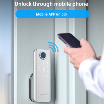 Glomarket Outdoor Security Intelligent Digital Key Fingerprint Password Smart Rim Door Lock For Gate Front Door