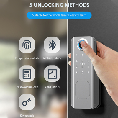 Glomarket Outdoor Security Intelligent Digital Key Fingerprint Password Smart Rim Door Lock For Gate Front Door