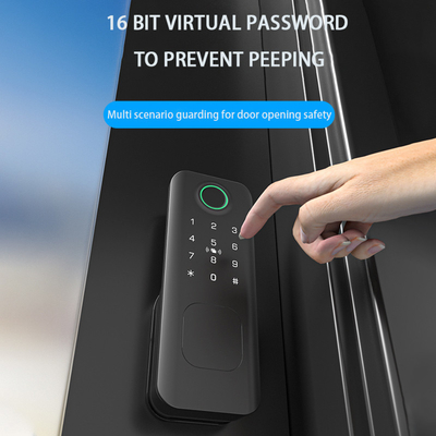 Glomarket Outdoor Security Intelligent Digital Key Fingerprint Password Smart Rim Door Lock For Gate Front Door
