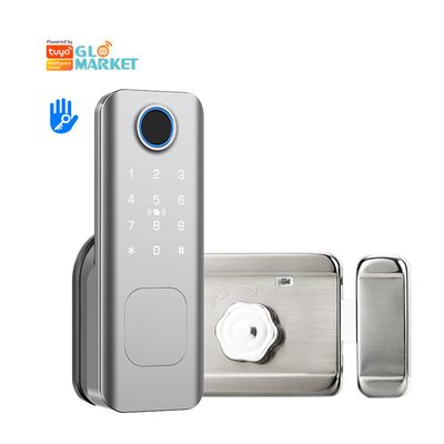 Glomarket Outdoor Security Intelligent Digital Key Fingerprint Password Smart Rim Door Lock For Gate Front Door