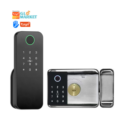 Glomarket Outdoor Electronic Smart Fingerprint Password Digital Lock Tuya Ttlock Smart Door Lock