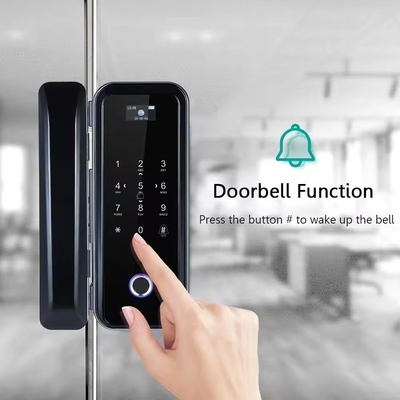Glomarket Smart Tuya Wifi Glass Door Lock Fingerprint Digital Keyboard Password Lock Intelligent Linkage Remote Unlocking