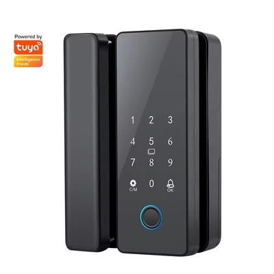 Glomarket Tuya Smart Glass Door Lock Biometric Fingerprint BLE Smart Eletronic Lock For Office Glass door