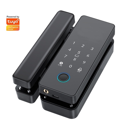Glomarket Tuya Smart Glass Door Lock Biometric Fingerprint BLE Smart Eletronic Lock For Office Glass door
