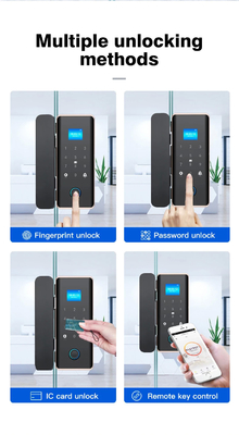 Glomarket Smart Glass Door Lock Wifi Remote Control Tuya app Office Lock Card Digital Biometric Fingerprint Door Lock
