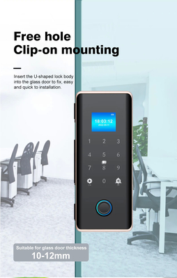 Glomarket Smart Glass Door Lock Wifi Remote Control Tuya app Office Lock Card Digital Biometric Fingerprint Door Lock