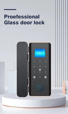 Glomarket Smart Glass Door Lock Wifi Remote Control Tuya app Office Lock Card Digital Biometric Fingerprint Door Lock