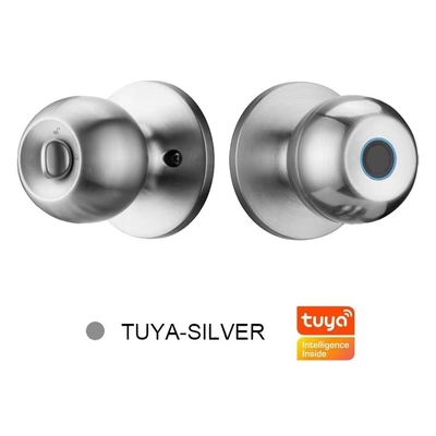 Glomarket Wholesale Intelligent Round Ball Knob Lock Keyless Smart Door Handle Lock Tuya App Control Smart Fingerprint Door Lock