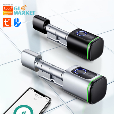 Glomarket Home Smart Door Lock Ttlock Smart Fingerprint Card Key Unlock Adjustable Cylinder Euro Smart Lock Tuya App Door Lock