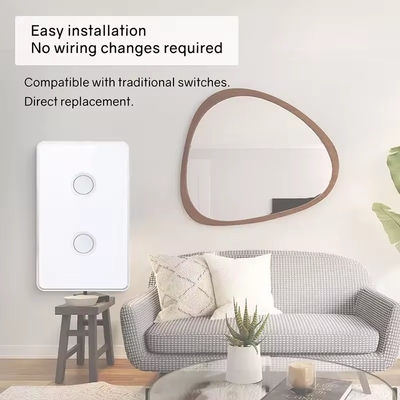 Glomarket Tuya Zigbee/wifi EU Tempered Glass Concave Button Touch Light Switch 1/2/3/4 Gang Wifi Wall Switch Work With Google Alexa