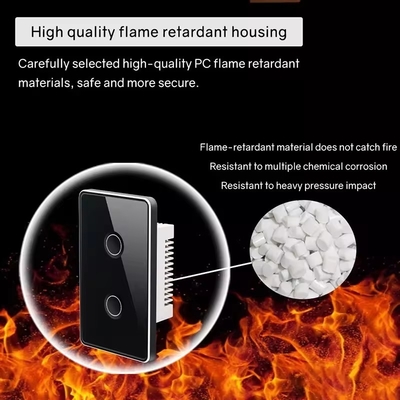 Glomarket Tuya Zigbee/wifi EU Tempered Glass Concave Button Touch Light Switch 1/2/3/4 Gang Wifi Wall Switch Work With Google Alexa