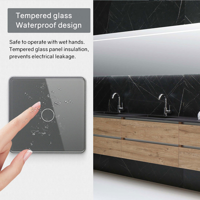 Glomarket Smart EU/UK 1-4Gang Wall Switch WIFI/Zigbee Glass Panel Light Switch Tuya Smart Switch With Google Alexa