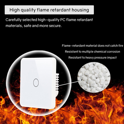 Glomarket Smart EU/UK 1-4Gang Wall Switch WIFI/Zigbee Glass Panel Light Switch Tuya Smart Switch With Google Alexa
