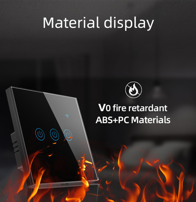 Glomarket EU 1/2/3/4 Gang Tuya Smart Switch Light Alexa Voice Control Touch Glass Wall Wireless WiFi Electrical Switch