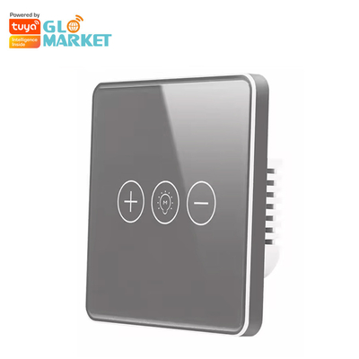 Glomarket Tuya Wifi Smart Switch Wireless Glass Crystal Panel Touch Wall Smart Switch Dimmer Wi-fi Light For Smart Home