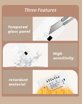 Glomarket Tuya Smart Wifi Ceiling Fan Switch Eu Standard Glass Touch Wall App Remote Control Electrical Fan Speed Switch