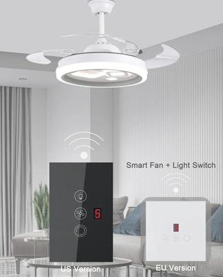 Glomarket Tuya Wifi Fan Light Switch Touch 3 In 1 Switch 5 Speed Adjustment Ceiling Fan Switch For Alexa Google Home