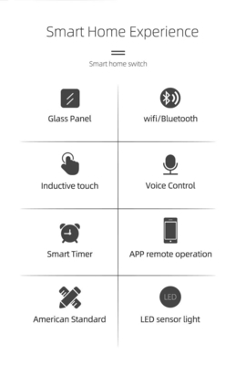Glomarket Smart Home Remote Voice Control Touch Panel Water Heater Switch Tuya Wireless Wifi Boiler Switch