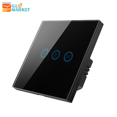 Glomarket Tuya WiFi Smart Touch Screen Curtain Switch Rolling Shutter Door Switch Electric Curtain Panel APP Remote Control