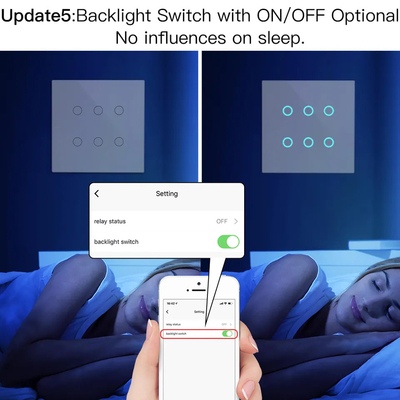 Glomarket Smart Wifi Brazil 118*124 Switch Work with Google Alexa Assistant Tuya Smart Light Switch for Home