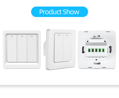 Glomarket Tuya WiFi Zigbee Smart Light Switch Push Button Wall Switch 1/2/3 Gang Work with Alexa Google Home