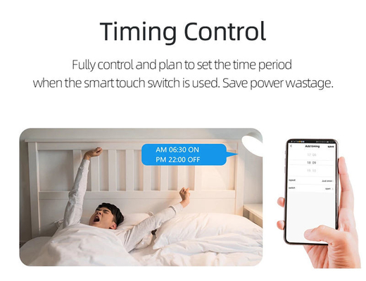 Glomarket Tuya WiFi Zigbee Smart Light Switch Push Button Wall Switch 1/2/3 Gang Work with Alexa Google Home