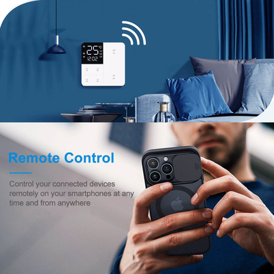 Glomarket Tuya Wifi Smart Wall Light Switch 1/2/3 Gang Support Voice/app/touch Control With Temperature Display Screen