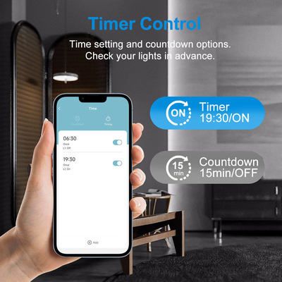 Glomarket Tuya Wifi Smart Wall Light Switch 1/2/3 Gang Support Voice/app/touch Control With Temperature Display Screen