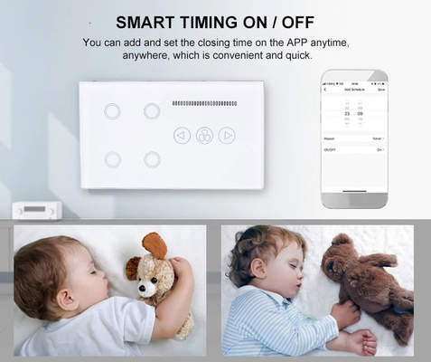 Glomarket Tuya Smart Wall Touch Switch Glass Panel Electrical Light And Fan Switch Smart Life Alexa Voice Control