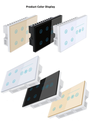 Glomarket Tuya Smart Wall Touch Switch Glass Panel Electrical Light And Fan Switch Smart Life Alexa Voice Control