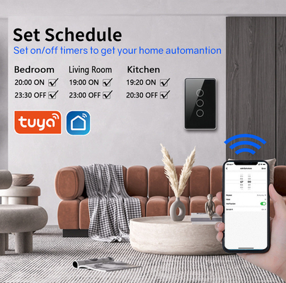 Glomarket Tuya Smart Switch Wifi US Electric Wall Switch Google Home Alexa Light Lamp Touch Switch App Control