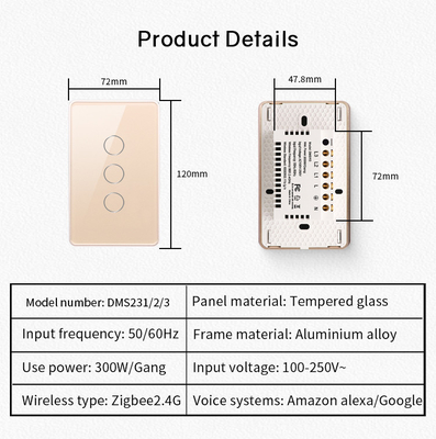 Glomarket Tuya Smart Switch Wifi US Electric Wall Switch Google Home Alexa Light Lamp Touch Switch App Control