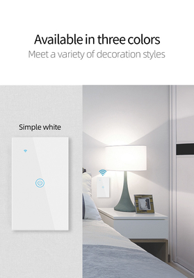 Glomarket New Design Products Tuya Smart Wifi Wall Switch Us Standard Glass Touch Panel Light Switch Support App Remote Control
