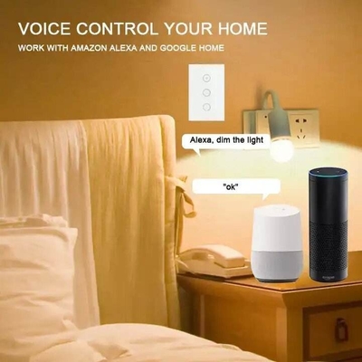 Glomarket Digital Smart Switch Light Wifi Dimmer Wireless Glass Touch Wall Light Switch Panel Tuya Remote Control With Alexa